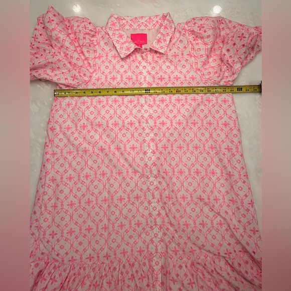 *LNWOT* Lilly Pulitzer Cartley Elbow Sleeve Dress “Resort White Flutter” Sz. 16 - Picture 12 of 16
